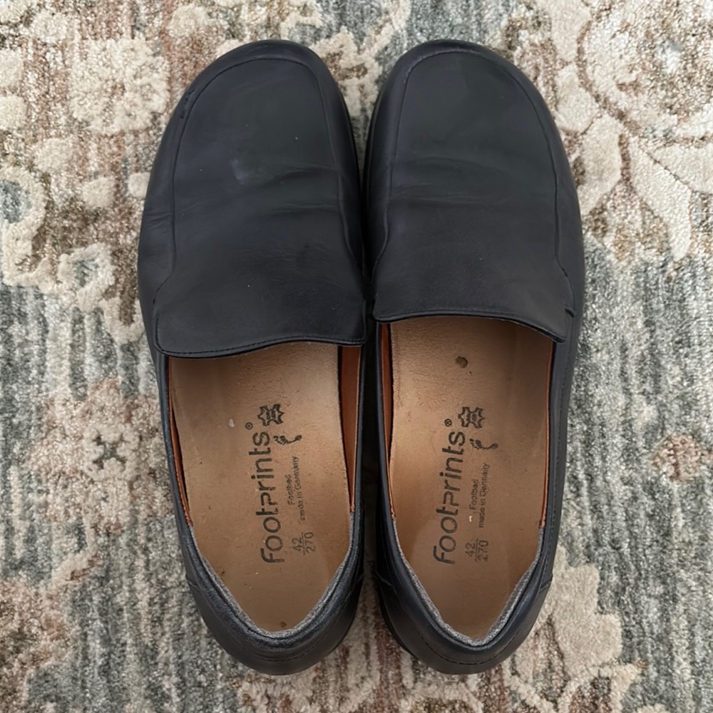 BIRKENSTOCK FOOTPRINTS NWOT Black Slip On Loafer Orthopedic Support Size 42